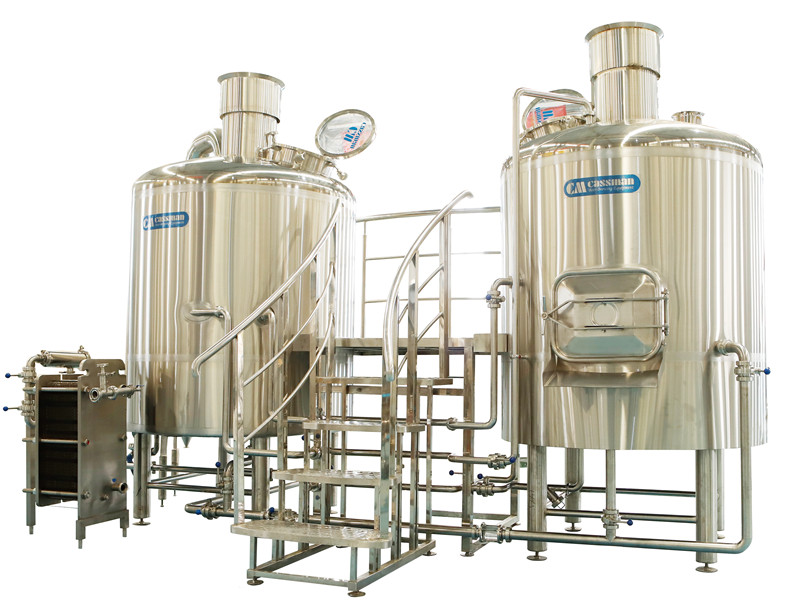 1000-литровая пивоваренная система с двумя сосудами для крафтовой пивоварни